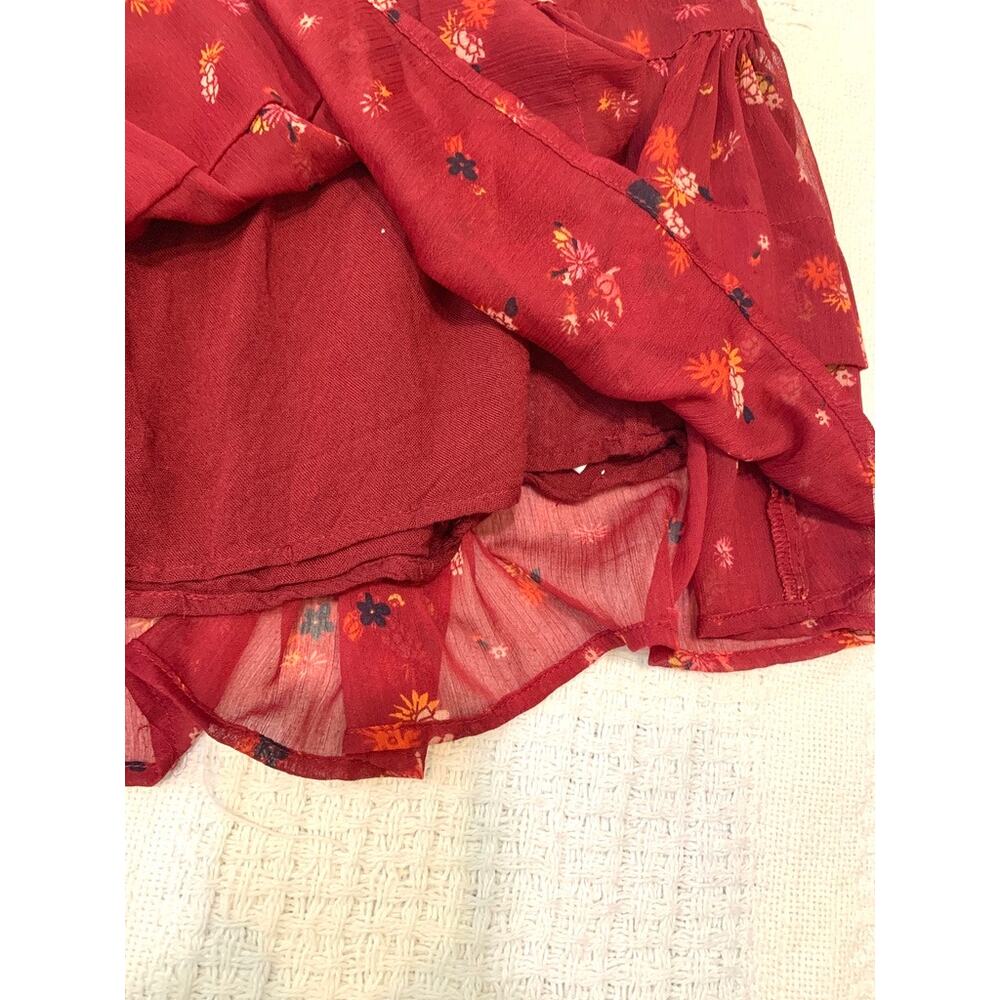 Free People XS "From the Valley" tiered ruffle mini skirt SK2 3368 - Picture 10 of 11
